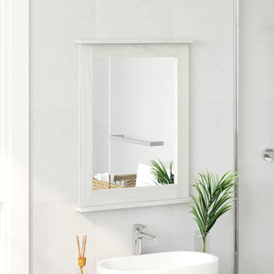 Weißer Antik Spiegel Kiefer Massivholz 70cm