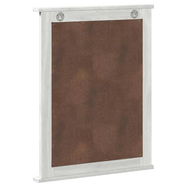 Weißer Antik Spiegel Kiefer Massivholz 70cm