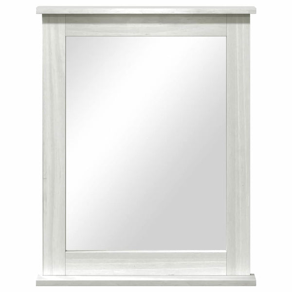 Weißer Antik Spiegel Kiefer Massivholz 70cm