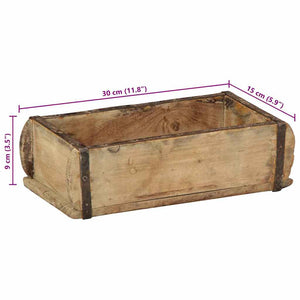 Holztabletts Braun 4er Set