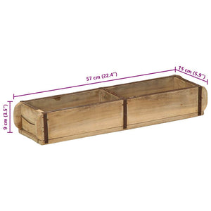 Braun Holztablett, 57 cm, Upgecycelt