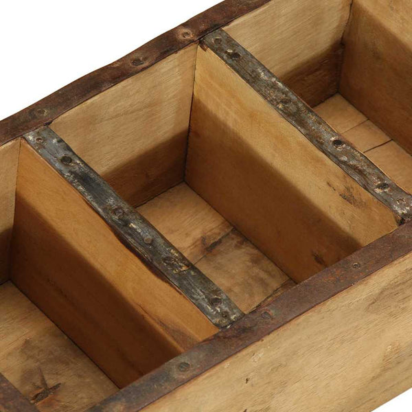 Holztablett Braun 4er Set Upgecycelt