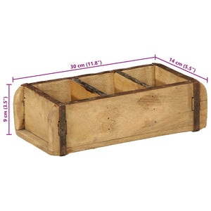 Holztablett Braun 4er Set Upgecycelt