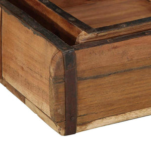 Braune Holztabletts, 2er-Set