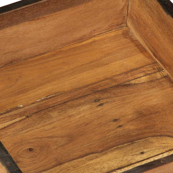 Braune Holztabletts, 2er-Set