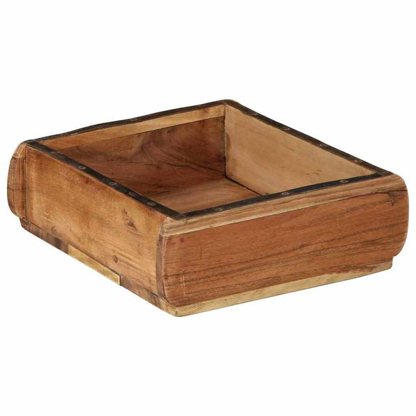 Braune Holztabletts, 2er-Set