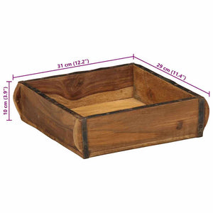 Holztablett Braun 4er-Set