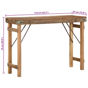 Beistelltisch Braun Massivholz 110cm