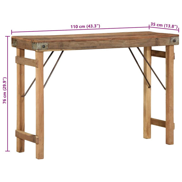 Beistelltisch Braun Massivholz 110cm