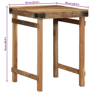 Esstisch Braun Recyceltes Massivholz 60x55x76 cm