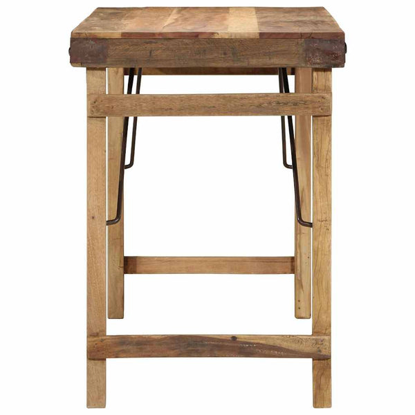 Esstisch Braun Recyceltes Massivholz 110 cm