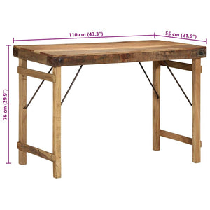 Esstisch Braun Recyceltes Massivholz 110 cm