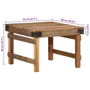 Couchtisch Braun Massivholz 60x55 cm
