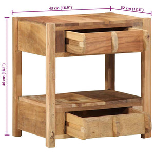 Beistelltisch Braun Altholz 43x32x46cm