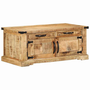 Couchtisch Braun Mango Massivholz 90x50 cm