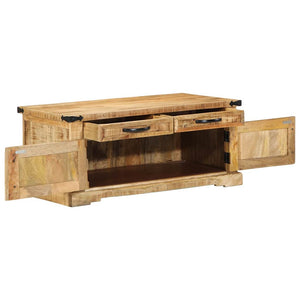 Couchtisch Braun Mango Massivholz 90x50 cm
