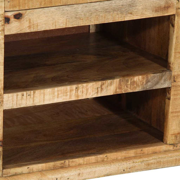 Bank mit Schubladen Braun Mango Holz