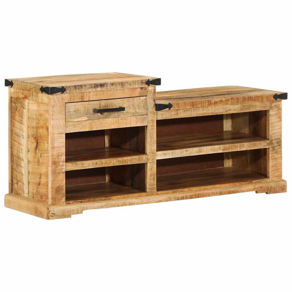 Bank mit Schubladen Braun Mango Holz