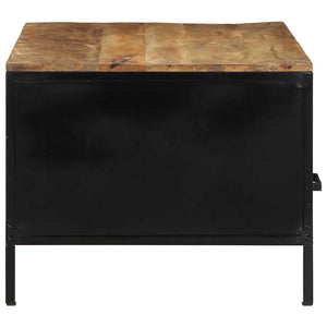 Couchtisch Braun Mango Massivholz Metall 90x50 cm
