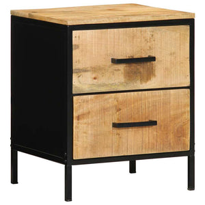 Nachttisch 2er Set Braun/Schwarz 40x35x50 cm