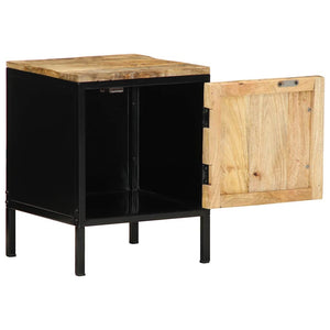 Nachttisch 2er-Set, Braun & Schwarz, 30x30x40 cm
