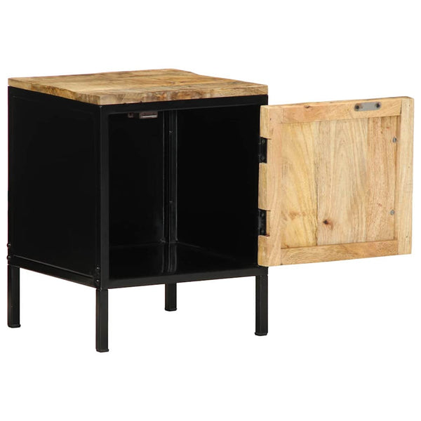 Nachttisch 2er-Set, Braun & Schwarz, 30x30x40 cm