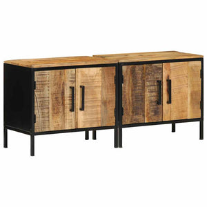 Nachttisch 2er Set Braun Schwarz 50x30x45cm