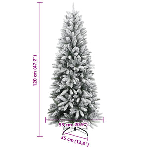 Künstlicher Weihnachtsbaum mit Schnee, 120cm, LED