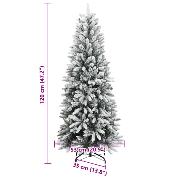 Künstlicher Weihnachtsbaum mit Schnee, 120cm, LED