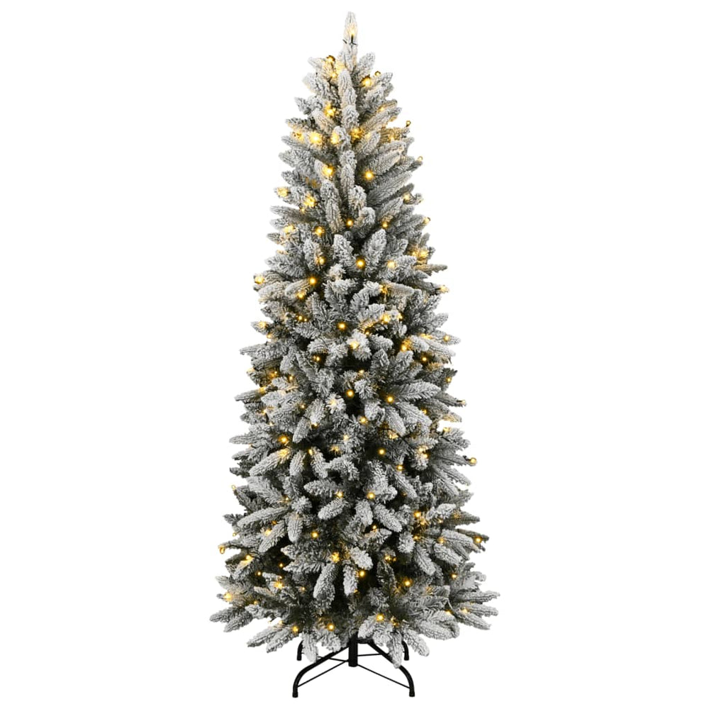Künstlicher Weihnachtsbaum mit Schnee und LEDs, 150 cm
