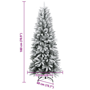 Künstlicher Weihnachtsbaum mit Schnee & LEDs, 180cm