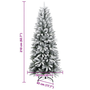 Künstlicher Weihnachtsbaum mit Schnee & 300 LEDs - 210cm