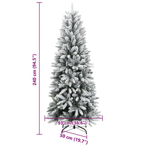 Künstlicher Weihnachtsbaum mit Schnee & 300 LEDs - 240cm