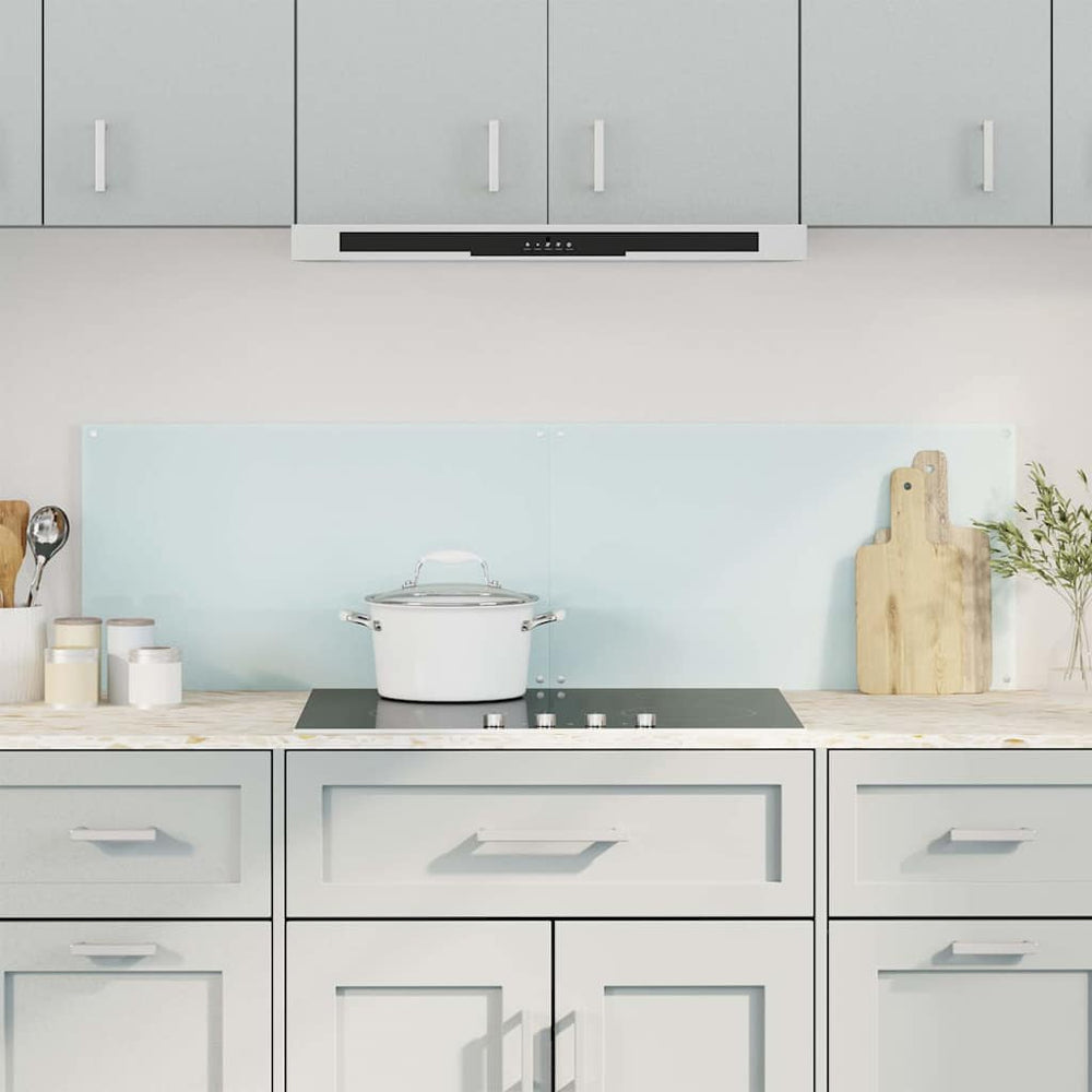 vidaXL Kitchen Backsplashes 2 pcs. White 70x40 cm Tempered Glass