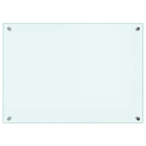 Küchenrückwand 2er Set Weiß Hartglas 70x50 cm