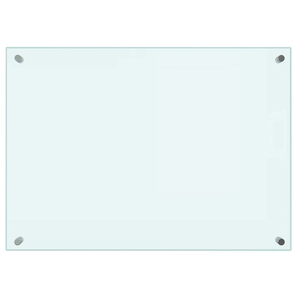 Küchenrückwand 2er Set Weiß Hartglas 70x50 cm