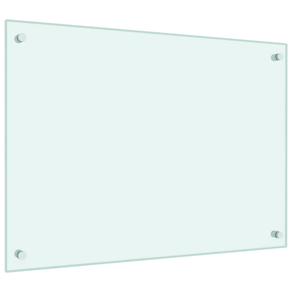 Küchenrückwand 2er Set Weiß Hartglas 70x50 cm