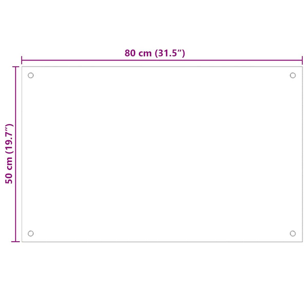 Küchenrückwand 2er Set Weiß 80x50 cm