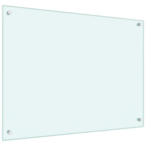 Küchenrückwand 2er Set Weiß Hartglas 80x60 cm