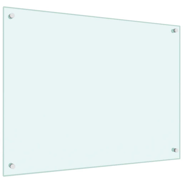 Küchenrückwand 2er Set Weiß Hartglas 80x60 cm