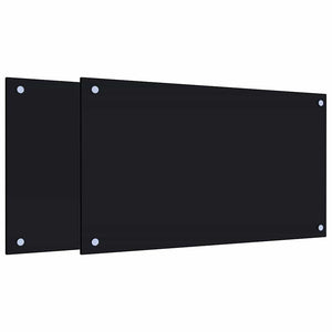 Küchenrückwand Schwarz 70x40cm, 2er Set