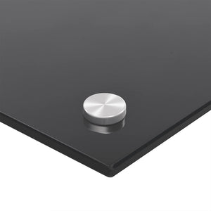 Küchenrückwand Hartglas Schwarz 70x50 cm, 2er-Set