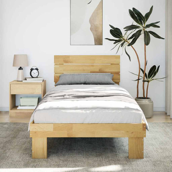 Massivholzbett Eiche 75x190 cm ohne Matratze