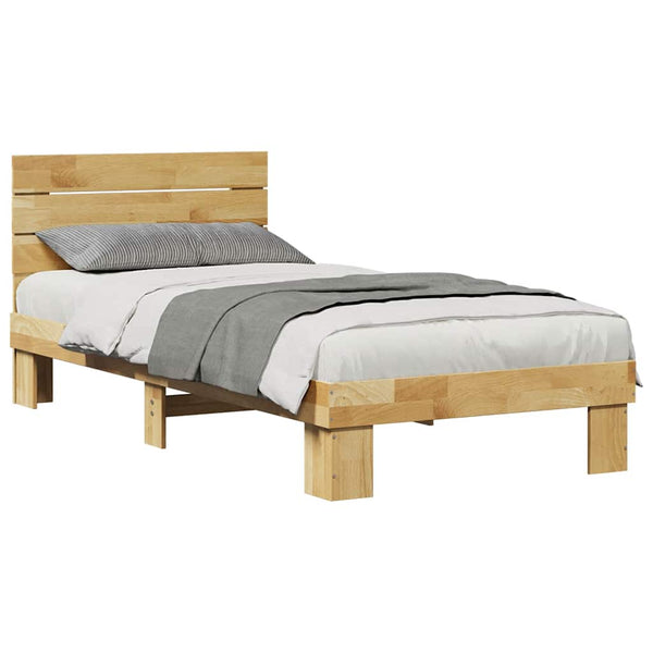 Massivholzbett Eiche 75x190 cm ohne Matratze