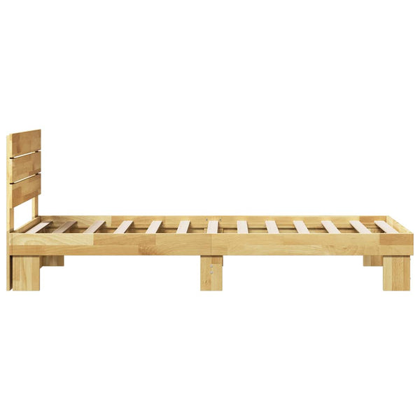 Massivholzbett Eiche 75x190 cm ohne Matratze