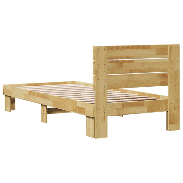 Massivholzbett Eiche 75x190 cm ohne Matratze