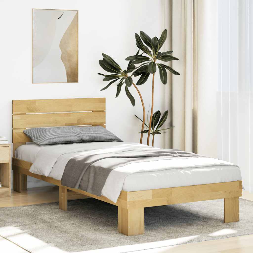 Massivholzbett Eiche 75x190 cm ohne Matratze