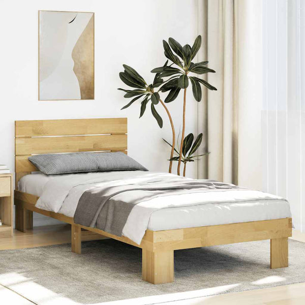 Massivholzbett Eiche 75x190 cm ohne Matratze