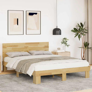 Massivholzbett Eiche 135x190 cm