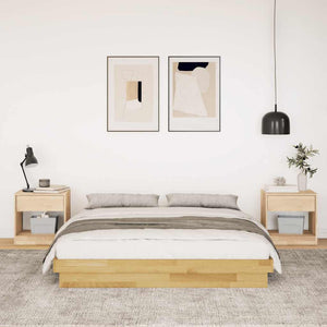 Massivholzbett 150x200 cm Eiche ohne Matratze